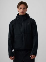 4F Kurtka softshell wiatroodporna membrana 8000 męska - czarna 3XL. Czarne kurtki 4F, m, bez wzorów, z softshellu, bez kaptura. Za 499.99 zł.