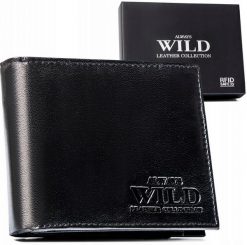 Portfel męski Always Wild N992-P-GCL czarny. Czarne portfele Always Wild, bez wzorów, ze skóry. Za 59.99 zł.