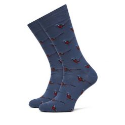 Skarpety Wysokie Męskie Barbour. Niebieskie skarpety Barbour, bez wzorów. Za 49.99 zł.