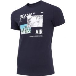 T-shirt męski TSM254 - granat. T-shirty 4F, m, bez wzorów, z bawełny, bez kołnierzyka, bez ramiączek. W wyprzedaży za 39.99 zł.