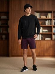 Szorty sportowe z dzianiny technicznej - fioletowy. Fioletowe krótkie spodenki sportowe Sinsay, l, bez wzorów, z dzianiny. Za 59.99 zł.