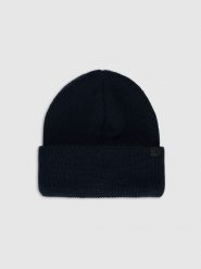 4F Czapka beanie z wełną merino uniseks - granatowa Uniwersalny. Niebieskie czapki zimowe 4F, bez wzorów, z wełny. Za 99.99 zł.