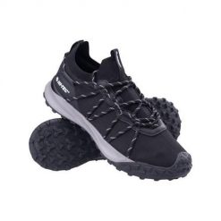 Buty do chodzenia męskie Hi-Tec Stricko. Niebieskie buty sportowe casual Hi-tec, bez wzorów, z materiału, bez zapięcia. Za 266.00 zł.