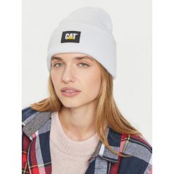 Czapka CATerpillar. Białe czapki zimowe CATerpillar, bez wzorów. Za 79.99 zł.