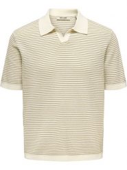 ONLY & SONS Koszulka polo "Kian" w kolorze beżowym rozmiar: M. Brązowe koszulki polo sportowe Only & Sons, m, bez wzorów, z bawełny, bez kołnierzyka, bez ramiączek. Za 87.81 zł.
