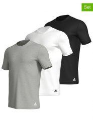 Adidas Koszulki (3 szt.) w kolorze szarym, białym i czarnym rozmiar: M. Białe bezrękawniki Adidas, m, bez wzorów, z bawełny, bez kołnierzyka, bez ramiączek. Za 119.40 zł.