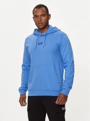 EA7 Emporio Armani Bluza 8NPM32 PJVRZ 1526 Niebieski Regular Fit. Niebieskie bluzy EA7 Emporio Armani, m, bez wzorów, z bawełny, bez kaptura. Za 369.99 zł.