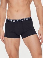 Guess Bokserki Barney U2RF00 KCD31 Granatowy. Niebieskie bokserki Guess, m, z aplikacjami, z bawełny. Za 59.99 zł.