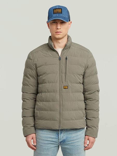 G-Star Kurtka pikowana w kolorze szarobrązowym rozmiar: S. Brązowe kurtki G-Star, s, bez wzorów, bez kaptura. Za 244.95 zł.