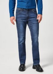 WRANGLER MĘSKIE SPODNIE JEANSOWE GREENSBORO OUTLAW INDIGO 112360405 W15Q008826. Niebieskie jeansy Wrangler, l. Za 229.99 zł.