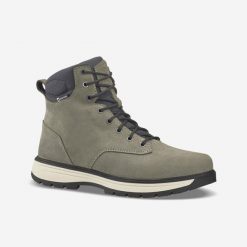 Buty turystyczne męskie Quechua NH500 skóra. Brązowe buty trekkingowe QUECHUA, na zimę, bez wzorów, ze skóry, przed kolano, bez zapięcia, trekkingowe. Za 369.99 zł.