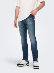 ONLY & SONS Dżinsy - Slim fit - w kolorze granatowym rozmiar: W30/L34. Niebieskie jeansy Only & Sons, l. Za 101.70 zł.