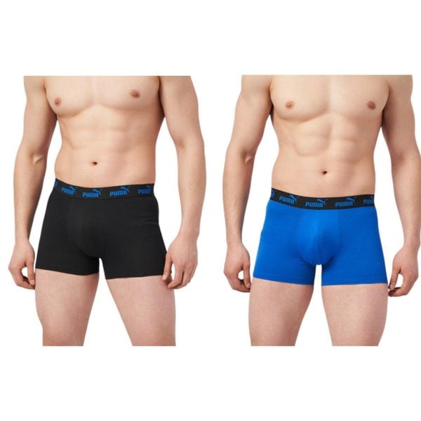 Bokserki majtki męskie Puma 2-Pack. Czarne bokserki Puma, m, bez wzorów, z materiału. Za 59.00 zł.