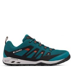 Trekkingi Columbia. Zielone buty trekkingowe Columbia, bez wzorów, bez zapięcia. Za 299.99 zł.