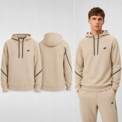 BLUZA MĘSKA 4F DRESOWA NIEROZPINANA Z KAPTUREM 3XL M2238 KOLOR BEŻOWY. Brązowe bluzy z kapturem 4F, l, bez wzorów, z dresówki, z kapturem. Za 147.00 zł.