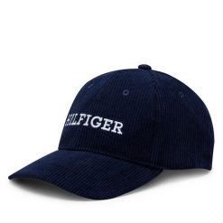 Czapka z daszkiem Tommy Hilfiger. Niebieskie czapki z daszkiem Tommy Hilfiger, bez wzorów. Za 259.99 zł.