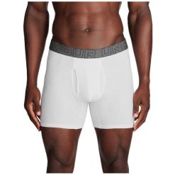 Bokserki sportowe męskie UNDER ARMOUR majtki 3-PAK. Białe bokserki Under Armour, m, bez wzorów, z bawełny. Za 149.99 zł.