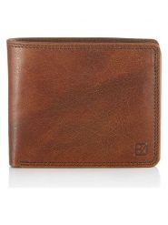 Bodenschatz Skórzany portfel w kolorze jasnobrązowym - 12 x 9,5 x 1,5 cm rozmiar: onesize. Brązowe portfele Bodenschatz, bez wzorów, z materiału. Za 86.99 zł.