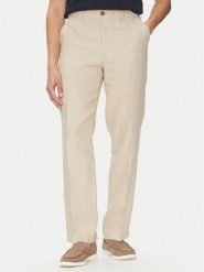 MICHAEL Michael Kors Chinosy CS5304BBEY Beżowy Straight Fit. Brązowe eleganckie spodnie MICHAEL Michael Kors, m, ze lnu. Za 589.99 zł.