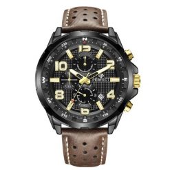 Brązowy Zegarek Męski Pasek Duży Solidny Perfect Ch05L. Brązowe zegarki . Za 134.99 zł.