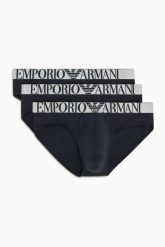 Slipy męskie 3-PAK EMPORIO ARMANI UNDERWEAR. Slipki Emporio Armani Underwear, l, bez wzorów. W wyprzedaży za 181.30 zł.