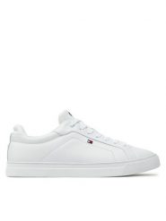 Tommy Hilfiger Sneakersy Icon Court Lth Flag Ess FM0FM05317 Biały. Białe buty sportowe casual Tommy Hilfiger, bez wzorów, ze skóry, bez zapięcia. Za 399.99 zł.