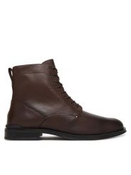 Tommy Hilfiger Kozaki Corporate FM0FM05577 Brązowy. Brązowe kozaki Tommy Hilfiger, bez wzorów, ze skóry, bez obcasa, bez zapięcia. Za 799.99 zł.