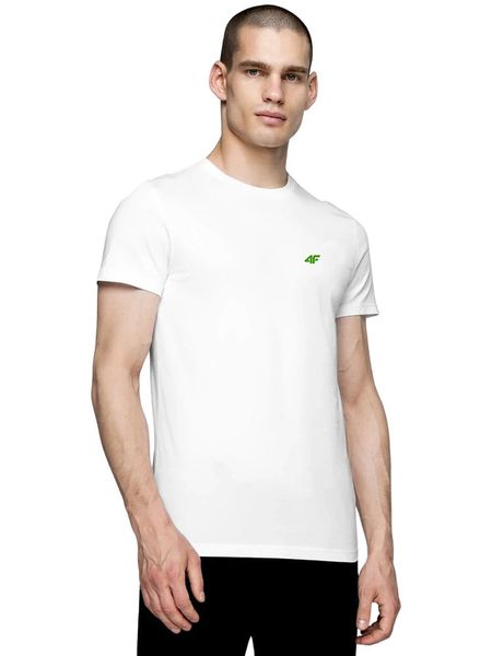 4F Koszulka w kolorze białym rozmiar: M. Białe bezrękawniki 4F, m, bez wzorów, z bawełny, bez kołnierzyka, bez ramiączek. Za 39.21 zł.