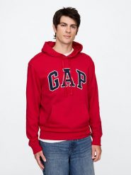 GAP Bluza w kolorze czerwonym rozmiar: L. Czerwone bluzy GAP, l, bez wzorów, z bawełny, z kapturem. Za 158.10 zł.