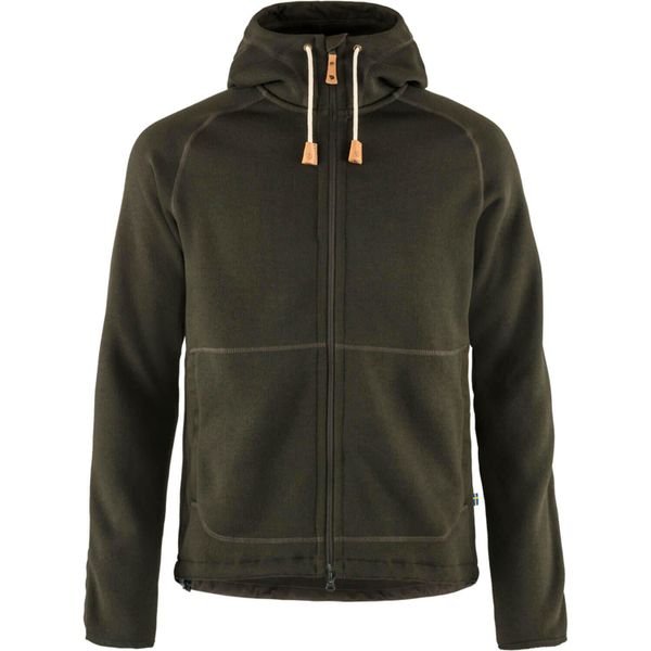 Bluza z kapturem Fjallraven Ovik Fleece Hoodie. Zielone bluzy z kapturem Fjällräven, na lato, s, bez wzorów, z bawełny, z kapturem. Za 689.69 zł.