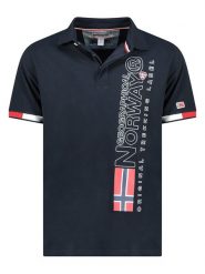 Geographical Norway Koszulka polo "Kogo" w kolorze granatowym rozmiar: XXL. Niebieskie koszulki polo Geographical Norway, xxl, bez wzorów, z bawełny, bez kołnierzyka, bez ramiączek. Za 104.95 zł.
