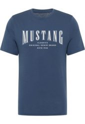 Męski T-Shirt Mustang Style Alex Dark Denim 1018007 5242. T-shirty Mustang, m, bez wzorów, z denimu, bez kołnierzyka, bez ramiączek. Za 79.99 zł.