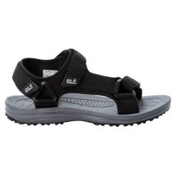 Buty do chodzenia męskie Jack Wolfskin Wave Breaker. Czarne buty trekkingowe Jack Wolfskin, bez wzorów, z materiału, bez zapięcia, trekkingowe. Za 385.00 zł.