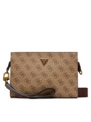 Guess Saszetka HMMILO P6157 Beżowy. Brązowe torby na ramię Guess, z aplikacjami, ze skóry, bez dodatków. Za 369.99 zł.