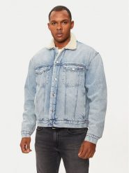 Calvin Klein Jeans Kurtka jeansowa J30J326839 Niebieski Regular Fit. Niebieskie kurtki Calvin Klein Jeans, m, bez wzorów, z bawełny, bez kaptura. Za 479.99 zł.