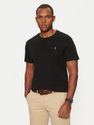 Polo Ralph Lauren T-Shirt 710740727 Czarny Slim Fit. Czarne koszulki polo Polo Ralph Lauren, m, bez wzorów, z bawełny, bez kołnierzyka, bez ramiączek. Za 359.99 zł.