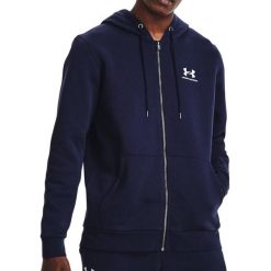 Bluza z kapturem z pełnym zamkiem błyskawicznym Under Armour Essential Fleece. Białe bluzy Under Armour, bez wzorów, z kapturem. Za 330.50 zł.