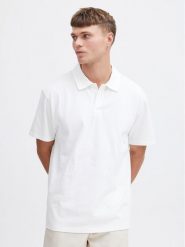 Solid Polo 21108171 Biały Regular Fit. Białe koszulki polo Solid, m, bez wzorów, z bawełny, bez kołnierzyka, bez ramiączek. Za 99.99 zł.