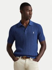 Polo Ralph Lauren Polo 710B13893001 Granatowy Regular Fit. Niebieskie koszulki polo Polo Ralph Lauren, m, bez wzorów, z bawełny, bez kołnierzyka, bez ramiączek. Za 1,199.00 zł.