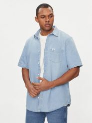 Wrangler Koszula jeansowa 112350184 Niebieski Regular Fit. Niebieskie koszule Wrangler, m, bez wzorów, z bawełny, bez kołnierzyka, bez ramiączek. Za 169.00 zł.