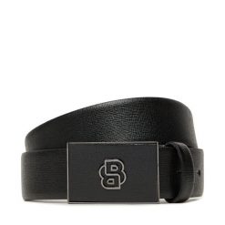 Pasek BOSS. Czarne paski Boss, bez wzorów. Za 339.99 zł.