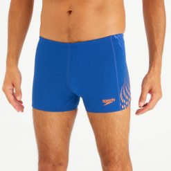 Bokserki pływackie męskie Speedo Multi. Niebieskie odzież kąpielowa Speedo, m, bez wzorów, z materiału, sportowe. Za 149.99 zł.