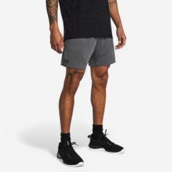 Spodenki męskie Under Armour Tech™ Vent. Szare krótkie spodenki sportowe Under Armour, m, bez wzorów, z materiału. Za 99.99 zł.