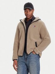 Tommy Jeans Polar DM0DM19224 Beżowy Regular Fit. Brązowe bluzy z polaru Tommy Jeans, m, bez wzorów, z jeansu, bez kaptura. Za 349.99 zł.