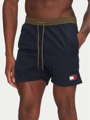 Tommy Hilfiger Szorty kąpielowe UM0UM03455 Granatowy Slim Fit. Niebieskie kąpielówki Tommy Hilfiger, m, bez wzorów, z syntetyku. Za 189.99 zł.