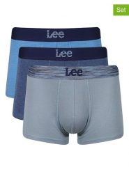 LEE Underwear Bokserki (3 pary) "Thain" w kolorze niebieskim, błękitnym i szarym rozmiar: L. Niebieskie bokserki LEE Underwear, l, bez wzorów. Za 72.45 zł.