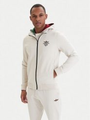 Aeronautica Militare Bluza 261FE2097UF00674 Beżowy Regular Fit. Brązowe bluzy Aeronautica Militare, l, bez wzorów, z bawełny, bez kaptura. Za 719.99 zł.