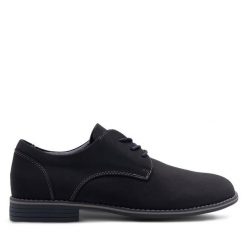 Półbuty Lanetti. Niebieskie eleganckie półbuty Lanetti, bez wzorów, bez obcasa, bez zapięcia. Za 129.99 zł.