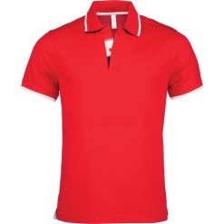 Koszulka polo z piki Kariban. Białe koszulki polo KARIBAN, m, bez wzorów, z bawełny, bez kołnierzyka, bez ramiączek. Za 166.00 zł.
