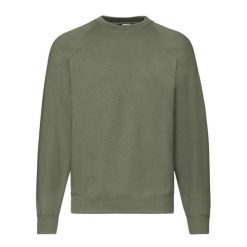 Męska Klasyczna Bluza Raglanowa. Zielone bluzy Fruit of the Loom, m, bez wzorów, bez kaptura. Za 64.99 zł.